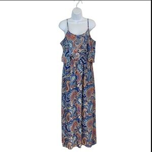 XHILARATION Paisley Print Gauzy Maxi Dress Sz XXL